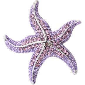 YYBONNIE Women's Austrian Crystal Starfish Pearl Brooch Pin Breastpin Pendant