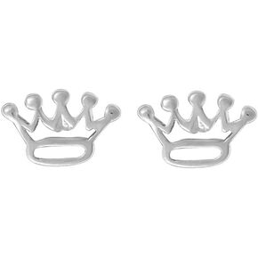 Boma Jewelry Sterling Silver Crown Stud Earrings