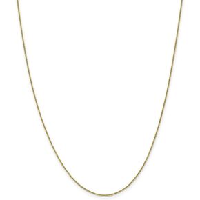 Solid 10k Yellow Gold 0.80mm Spiga Pendant Chain Necklace - with Secure Lobster Lock Clasp