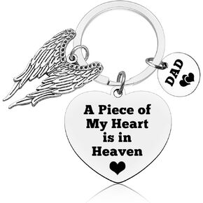 Memorial Gift for Loss of Father Dad Memorial Keychain Jewelry in Memory of Daddy Jewelry Sympathy Keychain Gifts for Loss of Dad Gift Loss Memorial Keychain Remembrance Jewelry for Daughter Son