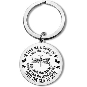 Dragonfly Keychain Outlander TV Show Gifts Keychain for Women Dragonfly Jewelery for Daughter,Sister Outlander Fans Gifts Dragonfly Lovers Jewelry for Her Song Lovers Gifts Dragonfly Keychain