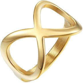 Jude Jewelers Stainless Steel Large Chunky Infinity Style Promise Engagement Statement Ring