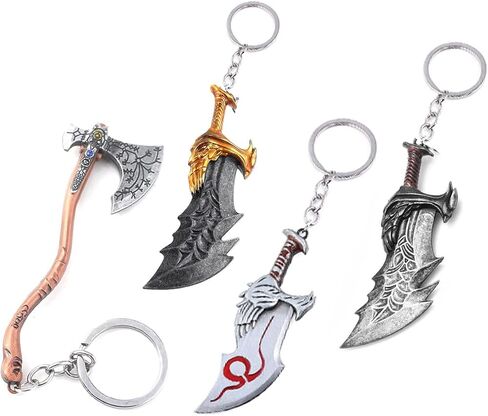 P1PSZ For Blades of Chaos keychain Keychain Set Leviathan Axe Hammer Gifts for Fan in Saudi Arabia