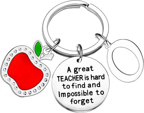 Initial Keychain Teacher Appreciation Gifts for Women Gifts for Teachers Key Chain Thank You Gifts for Women in Saudi Arabia