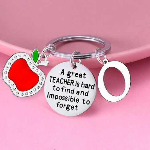 Initial Keychain Teacher Appreciation Gifts for Women Gifts for Teachers Key Chain Thank You Gifts for Women in Saudi Arabia