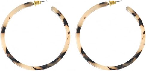 Minimalist Round Circle Earrings Women Acrylic Resin Hoop Earring Leopard Open Hoops Earring in Kuwait