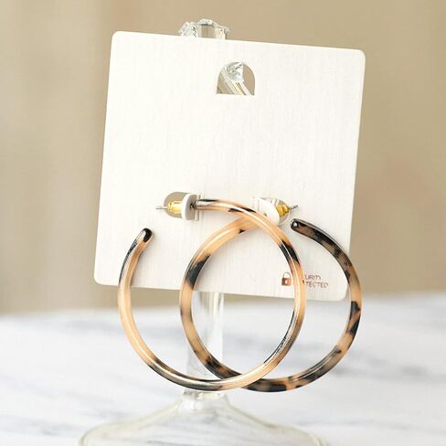 Minimalist Round Circle Earrings Women Acrylic Resin Hoop Earring Leopard Open Hoops Earring in Kuwait