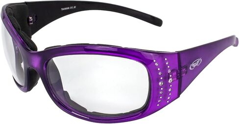 نظارات الرؤية العالمية Hawkeye لركوب الدراجات النارية نظارات شمسية بإطار أسود وردي مع عدسات دخانية in Saudi Arabia