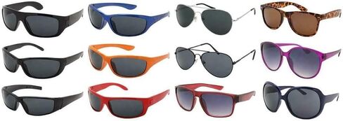 Wholesale Lot of 48 Sunglasses On 4 Panel Counter Display Polycarbonate UV400 Unisex Assorted Styles and Designs in Saudi Arabia