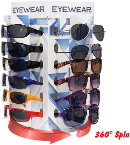 Wholesale Lot of 48 Sunglasses On 4 Panel Counter Display Polycarbonate UV400 Unisex Assorted Styles and Designs in Saudi Arabia