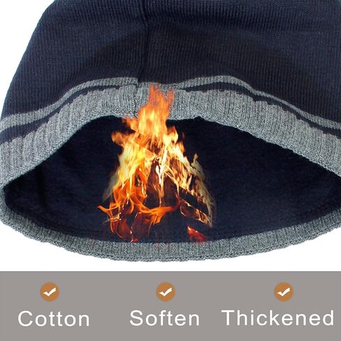 قبعة شتوية للرجال من Muryobao، أساور محبوكة دافئة، قبعة جمجمة للتزلج سادة in Kuwait