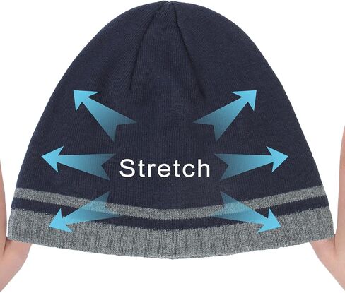 قبعة شتوية للرجال من Muryobao، أساور محبوكة دافئة، قبعة جمجمة للتزلج سادة in Kuwait