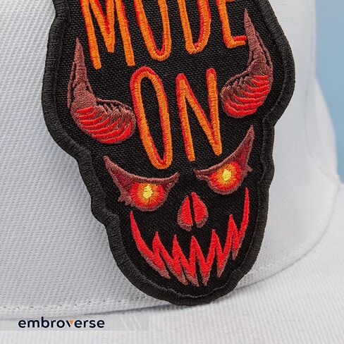 امبروفيرس Beast Mode ON Patch - اقتباسات مضحكة مطرزة بنص - شعار الكي على الرقع - المقاس: 6.9 × 12.7 سم in Kuwait