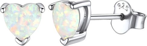 أقراط من الفضة الإسترليني عيار 925 من ChicSilver مصنوعة من العقيق الأبيض للنساء لا تسبب الحساسية (مع صندوق هدايا) in Saudi Arabia