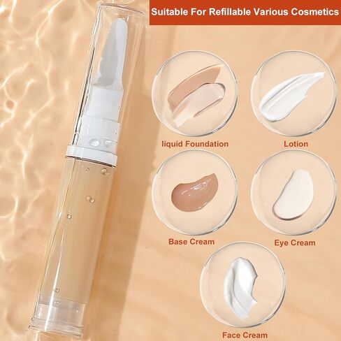 Airless Pump Jars 9 Pack Travel Air Pump Bottles Eye Cream Moisturizer Dispenser Foundation Container Empty Refillable Cosmetic for Travel size Lotions Liquid Toners Samples(5ml+10ml+15ml) in Kuwait