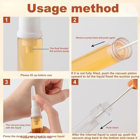 Airless Pump Jars 9 Pack Travel Air Pump Bottles Eye Cream Moisturizer Dispenser Foundation Container Empty Refillable Cosmetic for Travel size Lotions Liquid Toners Samples(5ml+10ml+15ml) in Kuwait