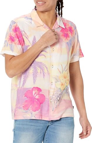 GUESS Men's Short Sleeve Eco Rayon Grtns Frm Shirt in Saudi Arabia