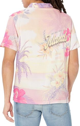 GUESS Men's Short Sleeve Eco Rayon Grtns Frm Shirt in Saudi Arabia