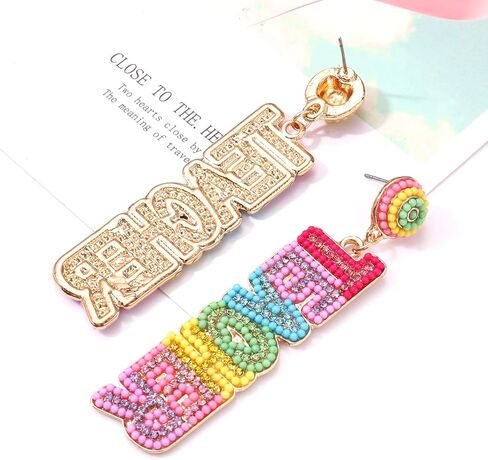 2/3 Pairs Pencil Earrings Teacher Earrings for Women Rhinestone Beaded Dangle Drop Earrings Colorful Teacher Appreciation Gift Back To School Jewelry Set in Saudi Arabia