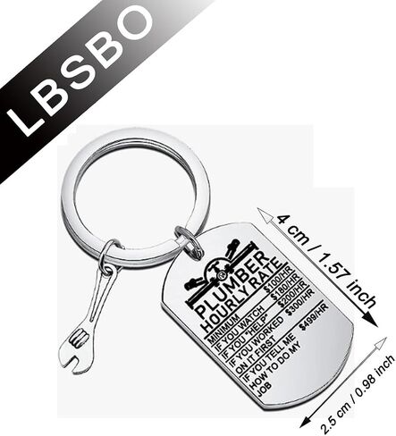 CENWA Funny Plumber Gift Plumber Hourly Rate Keychain Plumbing Gifts Funny Gift For Plumber in Saudi Arabia