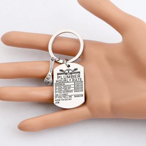 CENWA Funny Plumber Gift Plumber Hourly Rate Keychain Plumbing Gifts Funny Gift For Plumber in Saudi Arabia