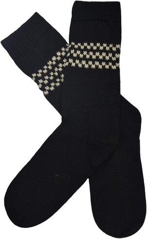 Gamboa Alpaca Socks Warm Winter Alpaca Socks - Unisex - Yellow with Andean Designs in Saudi Arabia