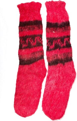 Gamboa Alpaca Socks Warm Winter Alpaca Socks - Unisex - Yellow with Andean Designs in Saudi Arabia