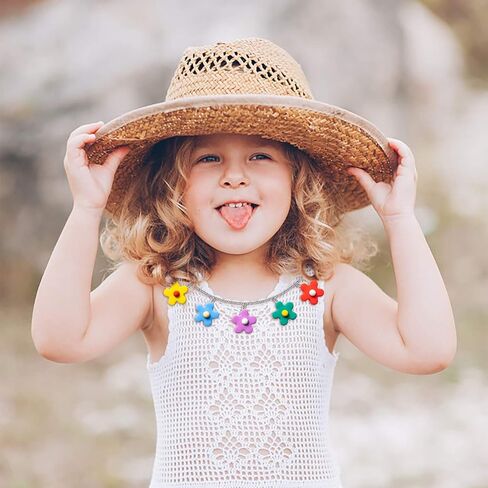 PANTIDE الملونة زهرة إيندي قلادة لطيف من السيليكون الزهور قلادة كاواي إيجيرل Y2k نمط هدية المجوهرات الجمالية كيدكور للنساء الفتيات الأطفال - 7 ألوان in Kuwait