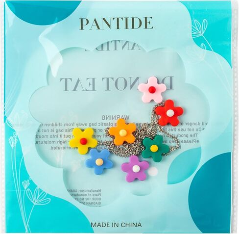 PANTIDE الملونة زهرة إيندي قلادة لطيف من السيليكون الزهور قلادة كاواي إيجيرل Y2k نمط هدية المجوهرات الجمالية كيدكور للنساء الفتيات الأطفال - 7 ألوان in Kuwait