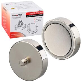 MUTUACTOR 4 Pack Super Powerful Rare Earth Magnets,Mounting Magnets Neodymium Pot Magnet 1/4-20'' Male Threaded,Anti-Broken Heavy Duty Magnets for Camera Industry Brackets Outdoor Lighting Bar