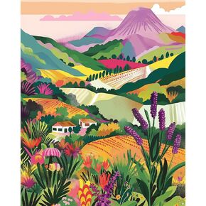 Natuyalo Paint by Numbers Kit for Adults - Cat in The Garden DIY Adult Paint by Number Kits Animal Acrylic Canvas Painting for Adults Beginners Kids Art Crafts Without Frame, 16x20 Inch