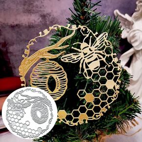 Bee Honeycomb Metal Die Cuts, Bee Honeycomb Metal Cutting Dies Cut Stencils for DIY Scrapbooking Cards Decorative Embossing Paper Dies for Scrapbooking Card Making