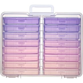 4"x6" Photo Storage Box with Handle photo and craft keeper storage box 16 Inner photo case Large Gradient