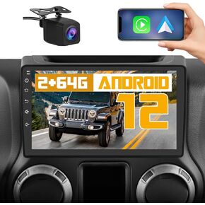 AWESAFE Car Radio Stereo Upgrade 2GB+64GB for Jeep Wrangler JK Compass Grand Cherokee Dodge Ram 1500 with CarPlay Android Auto in Saudi Arabia