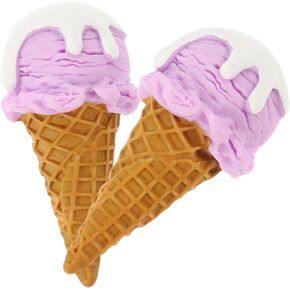 MERRYHAPY 2pcs Simulated Ice Cream Mold Artificial Ice Cream Prop Ice Cream Cone Model Dessert Display Models Dessert Display Fake Ice Cream Ice Cream Toy Modeling Display Items Resin Patch