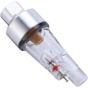 Premium Mini in Line Airbrush Air Filter and Water Trap, Pistol Grip Moisture and Oil Separator with 1/8 BSP Threads