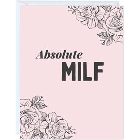 ALY LOU Mom Birthday Card For Mother, Wife Her, Thank you Grandma Stepmom Kawaii Greeting Card for Parents (Absolute MILF)