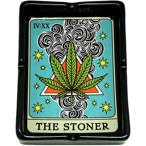 The Stoner Tarot Card Ceramic Ashtray - 4" x 5.5"
