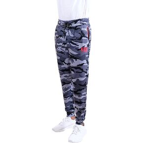 Ultra Game NBA Men's Super-Soft Cut & Run Jogger Sweatpants, Black Camo, Large