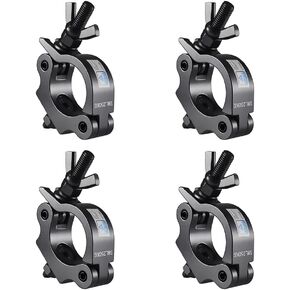 Truss Clamp Black Stage Light Clamp, 4PCS GZhuoNan Professional 1.9-2.0 Inch (48-52mm）Aluminium Light Clamps with TUV Certified, Heavy Duty 250kg 550lb Lighting Clamps, Fit for 2 Inch OD Tube/Pipe