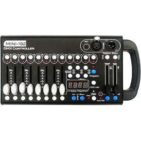 Dmx Console,Universal DMX-512 Controller 192 DMX 512 Stage DJ Light Controller 240 Different Scenes Dmx512 Console Applicable to 3-Pin DMX Cable for DJs Bands Bars Pubs Clubs Family Party Wedding etc…