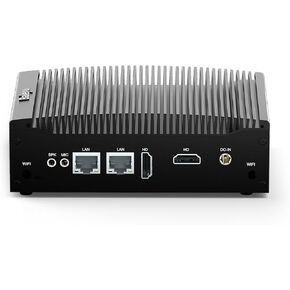Industrial Fanless Computer Core i5-8260U, Fanless Mini PC Preinstalled Windows 11 Pro 16GB RAM DDR4 512GB SSD, 2×HD Port, 2×RS232 COM, 4×USB 3.0, 4×USB 2.0, Auto Power On, Industrial Mini PC