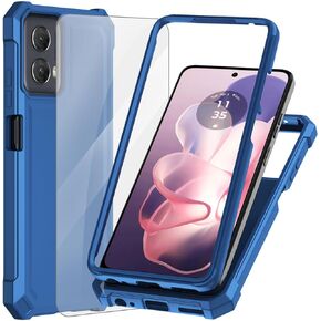 Ailiber for Moto G Power 5G 2024 Case, with Screen Protector, Dual Layer Structure Protection, Shockproof Corner TPU Bumper, Heavy Duty Protective Cell Phone Cover for Motorola Moto G Power 2024-Black