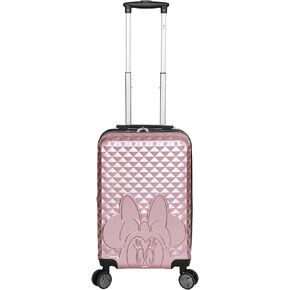 Disney Minnie Mouse Rose Gold 20" Carry-On Luggage With Wheels And Retractable Handle