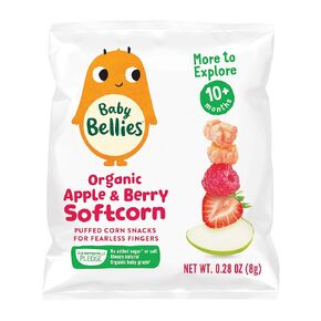 Little Bellies Organic Apple & Berry Softcorn, 0.28 Ounce Bag (Pack of 7)