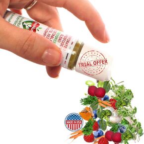 InviNutri Superfoods Powder for Sensory, Picky and Special Needs Eaters - Genius Shake-On Microgreens Veggies Fruits Mushrooms All-in-1 Invisible 40x Nutrient-Rich 30mg Sulforaphane Vitamin Supplement