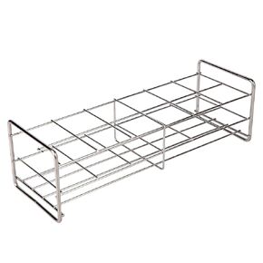 Adamas-Beta Stainless Steel Test Tube Rack,20 Place,5x4 Format,Wire Constructed,Outer Diameter Permitted of Tubes 39mm-41mm