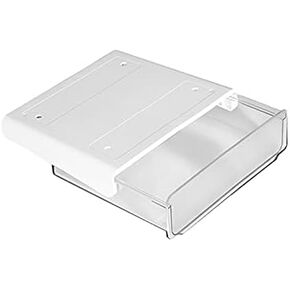 Large Under Desk Drawer 2 PACK, Attachable Under Desk Storage Drawer, Self-Adhesive Hidden Under Table Storage Home Office Organization, 7.87IN(W) X 9.45IN(D) X 2.83IN(H) (White)