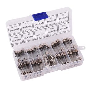 IZTOSS 72pcs 6x30mm Fast-Blow Glass Fuses Quick Blow Car Glass Tube Fuses Assorted Kit Amp 0.5A,1A,2A,3A,5A,10A,15A,20A,30A and 10pcs Fuse seat