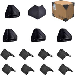 UoYu 100 pcs Carton Packing Corner Guard Frame Corner Protectors Black Corner Protector V Shaped Edge Guards for Carton Boxes, Furniture and Other Products Packaging